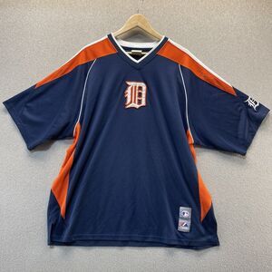 Majestic Detroit Tigers Old English D Stitch Baseball Jersey VTG 90s Men's XL